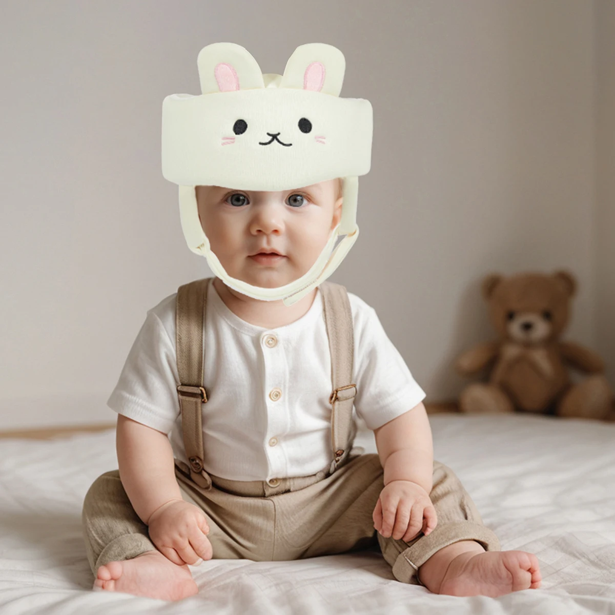 

Baby Head Protector Soft No Bumps Infant Safety Armor Toddler Headguard Adjustable Protective Cap for Crawling Walking