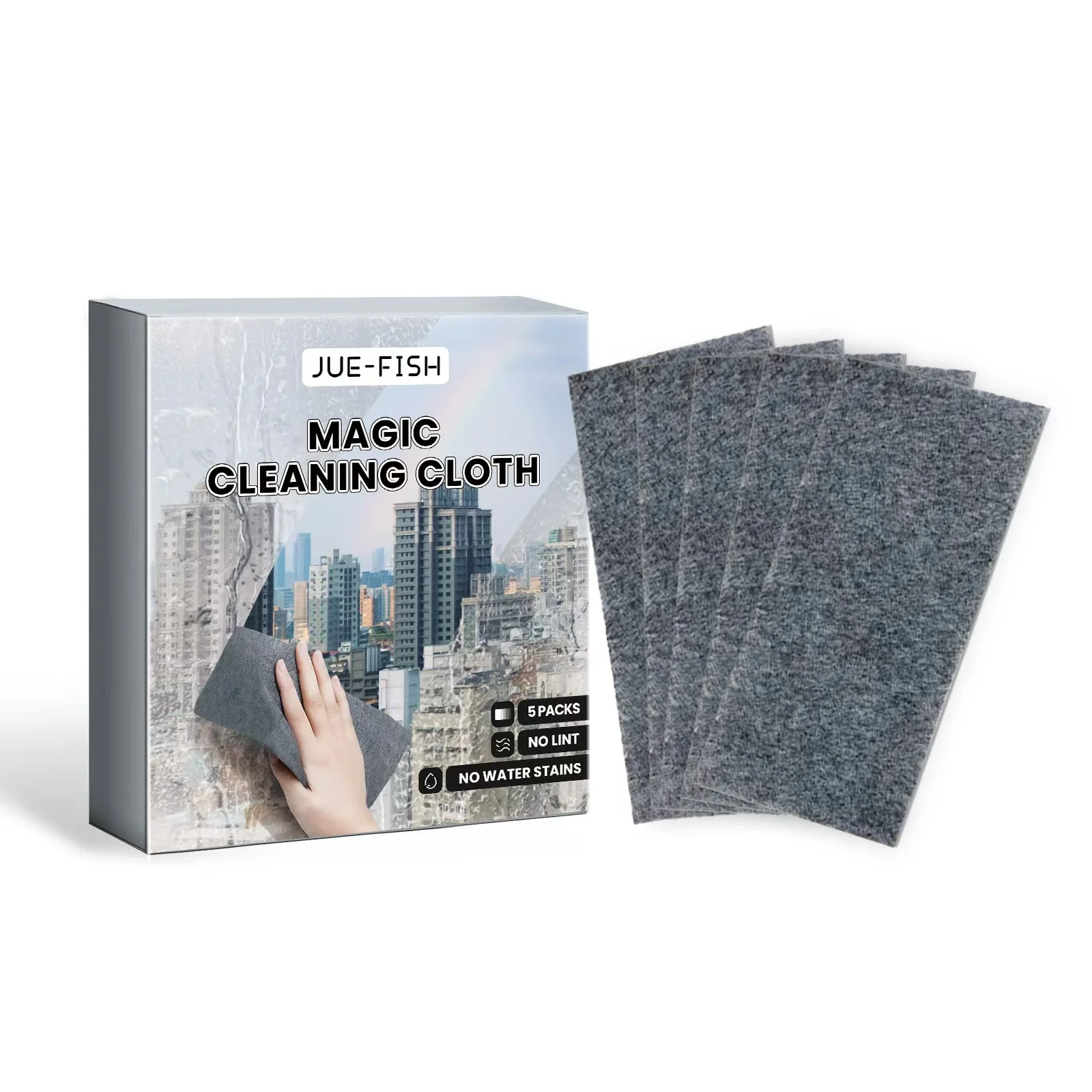 Fiber cloth, window cup, car windshield cleaning, smooth, dry and wet dual-use cleaning cloth