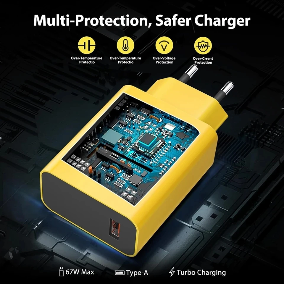 67W Max EU Fast Charger For Xiaomi 11 12 13 14 15 17 Redmi Note 11 12T 13 POCO X3 X4 X5 X6 Pro Turbo Charge 6A Type C USB Cable