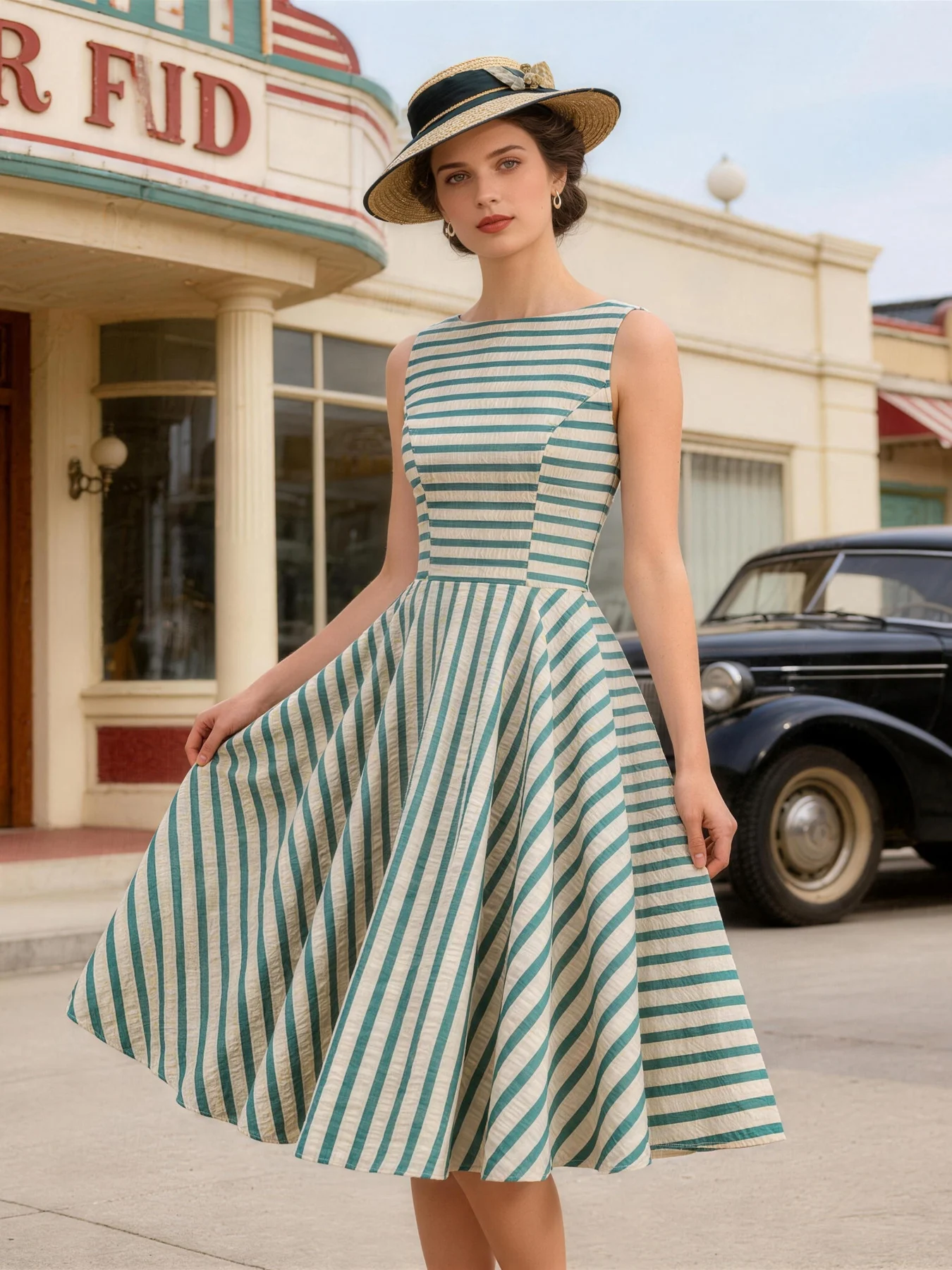 Women'S Fashion In The 1950S - Sukienki damskie Tonval bez rękawów, w