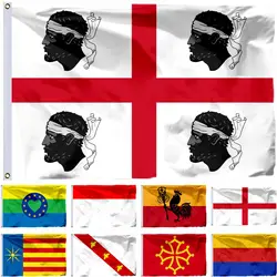 Italy Kingdom Sardinia Flag Occitania and Bandiera Elba 3X5FT Lunezia of Lombardia 90X150CM Romagna Banner 21x14cm