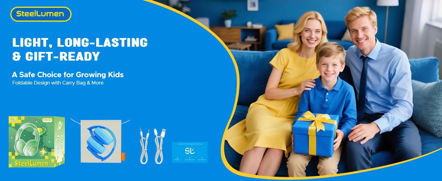 ANC-Kopfhörer mit Geräuschunterdrückung für Kinder, kabellose Bluetooth-Kopfhörer, sicheres Volumen, begrenztes Headset mit Mikrofon für Schulreisen – Detail 7