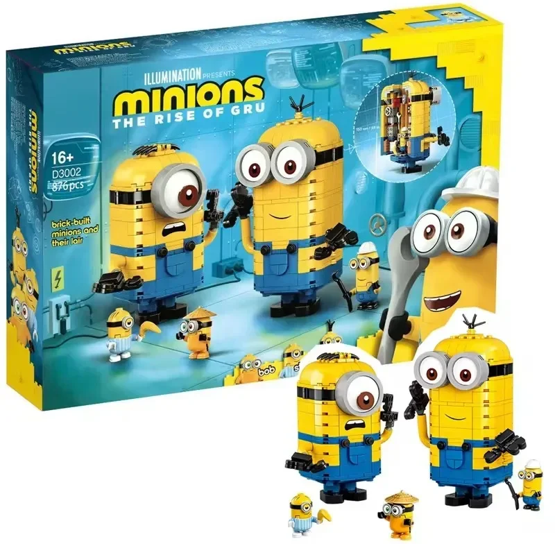 Despicable Me Minionki Seria Budynek Anime Figurka Mini Śliczny Kolekcjonerski Model Zabawki Bloki Ozdoba Pokoju Budowlęcego Prezent Urodzinowy