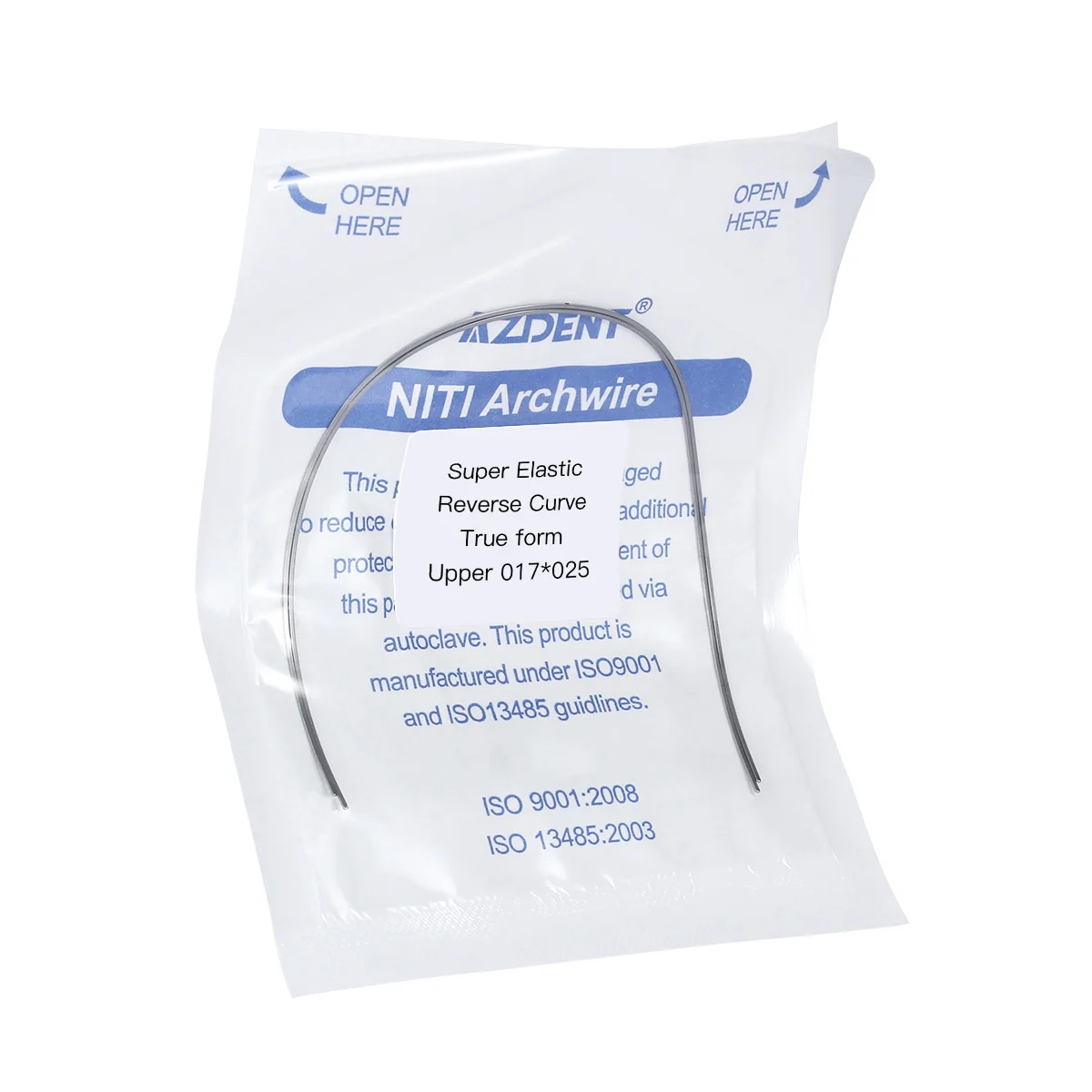 2 Stück/Packung AZDENT Dental Orthodontic NITI Bogen-Drahter, umgekehrte Kurve, runde/rechteckige Form, Bogen-Draht, True Form Dentalprodukte – Detail 2