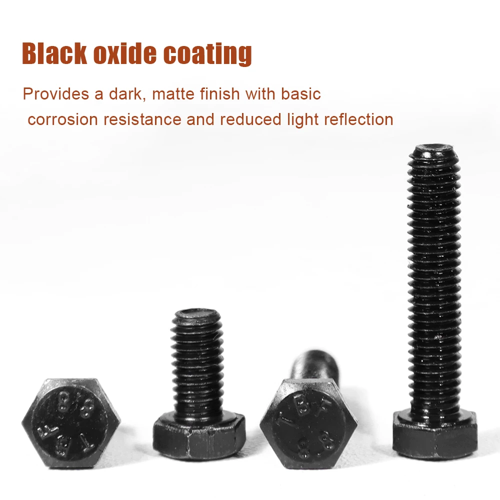 Hex Head Screw Bolts Metric Thread Full Thread 8.8 Grade Carbon Steel M4 M5 M6 M8 M10 M12 M14 M16 M18 M20 Hexagon Head Bolts