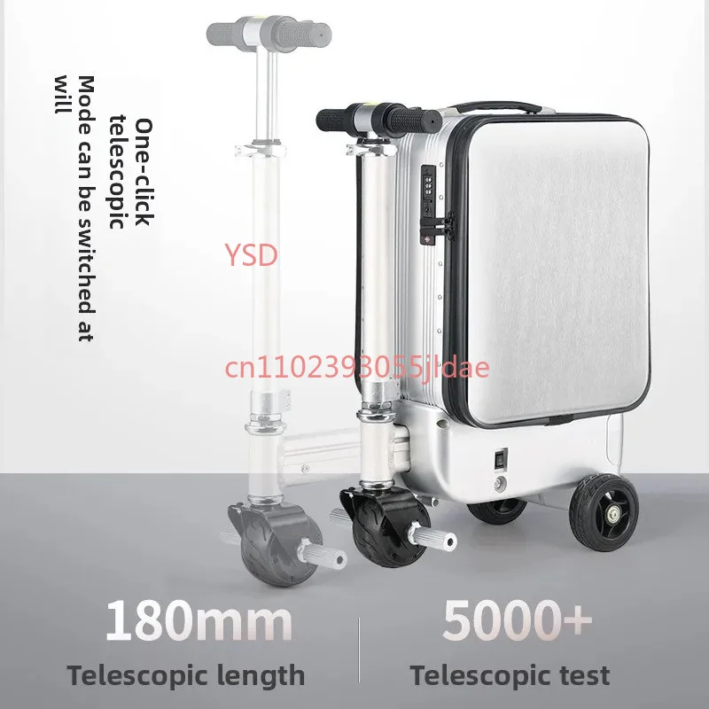 Portable Multifunction Electric Riding Suitcase Password Lock Rolling Boarding Luggage