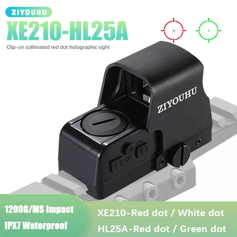 Professional NV Tactical Holographic Red Dot Collimated Reflex Sight Rifle-Scope Light Adjustable Brightness Shooting Spotting