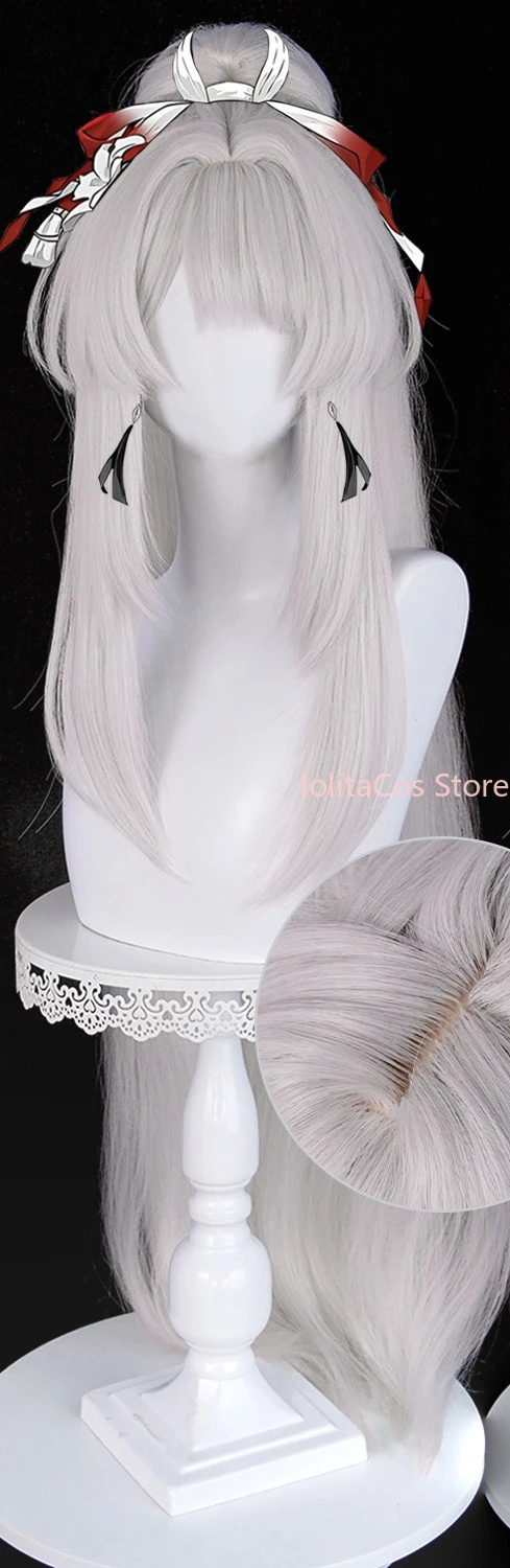 

Hiyuki Wuthering Waves Cosplay Wig Silver Long Hair Comic Con Props Role Play Accessories Girl Coser Gift Halloween Party