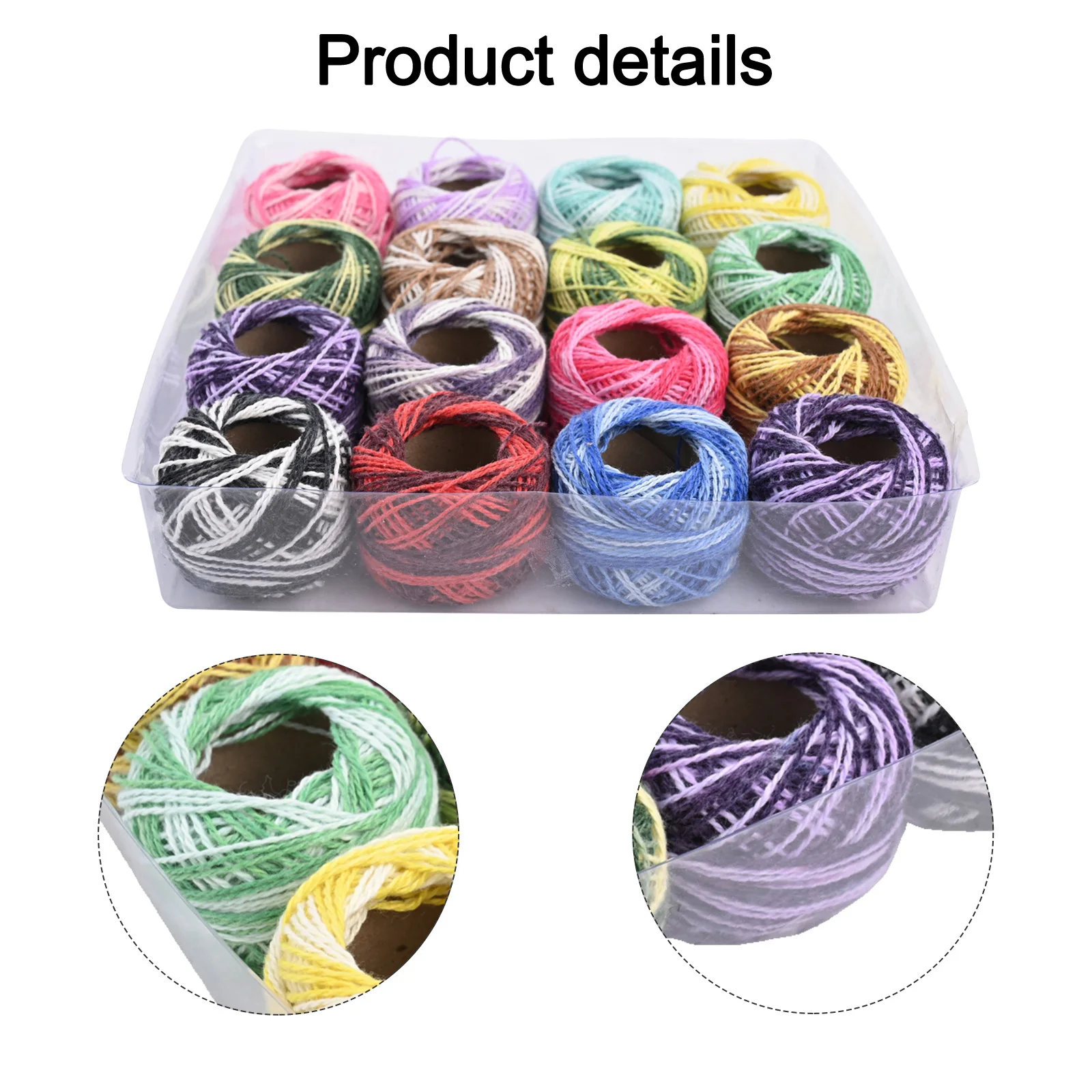 

16 шт. хлопчатобумажные нитки для ручного шитья, плетения, совместимые с машинной вышивкой, обеспечивающие отличное покрытие