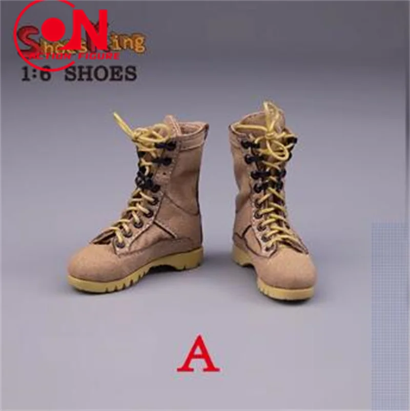 1/6 sk011 botas de combate masculinas sapatos ocos do exército modelo adequado para bonecas de corpo de figura de ação solider de 12 ''