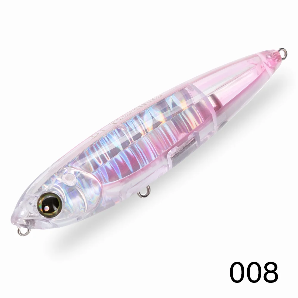 D1 Topwater 3DR Bleistift Angelköder 80mm/100mm Walk The Dog Oberflächenköder Reflektierender schwimmender Köder für Seebarsch-Angelgerät