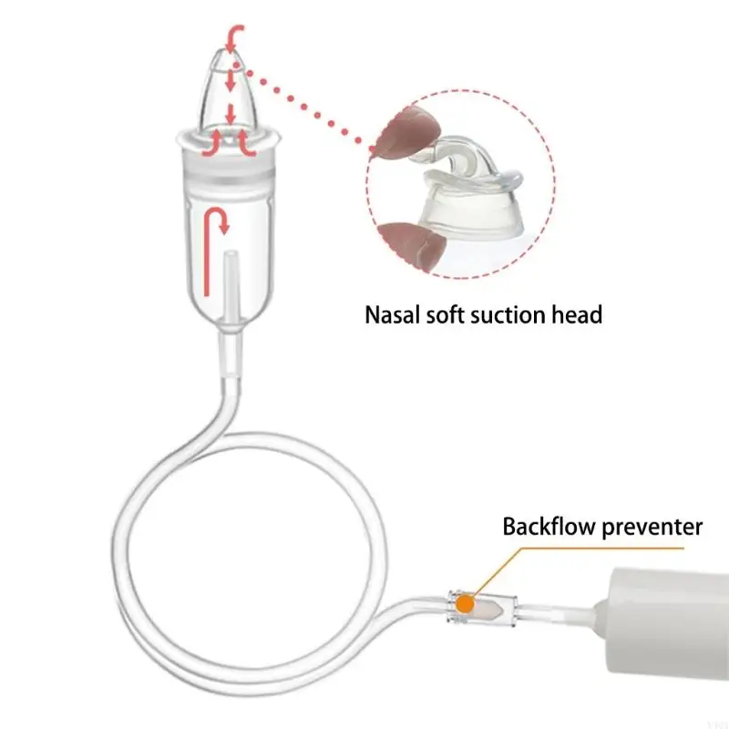 Y4QAソフトシリコーンノーズクリーナーベビー鼻装置ポータブルハンドプーラーノーズ吸盤ネガティブ圧力原理