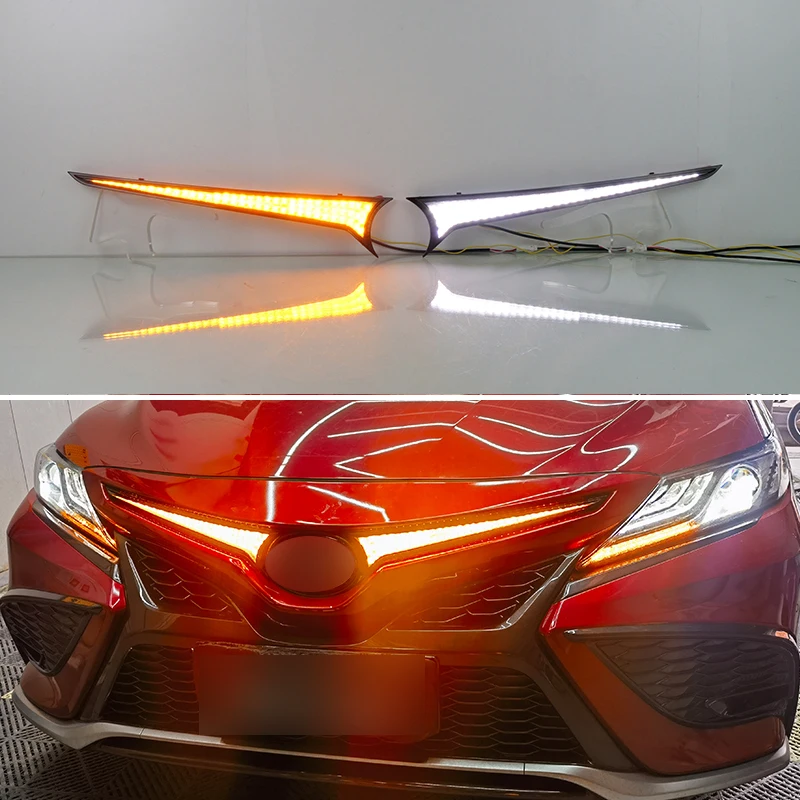 12V Daytime Running Lights For Toyota Camry XV70 SE XSE 2018 - 2023 Drl  LED Car Part Auto Accessory Daylight