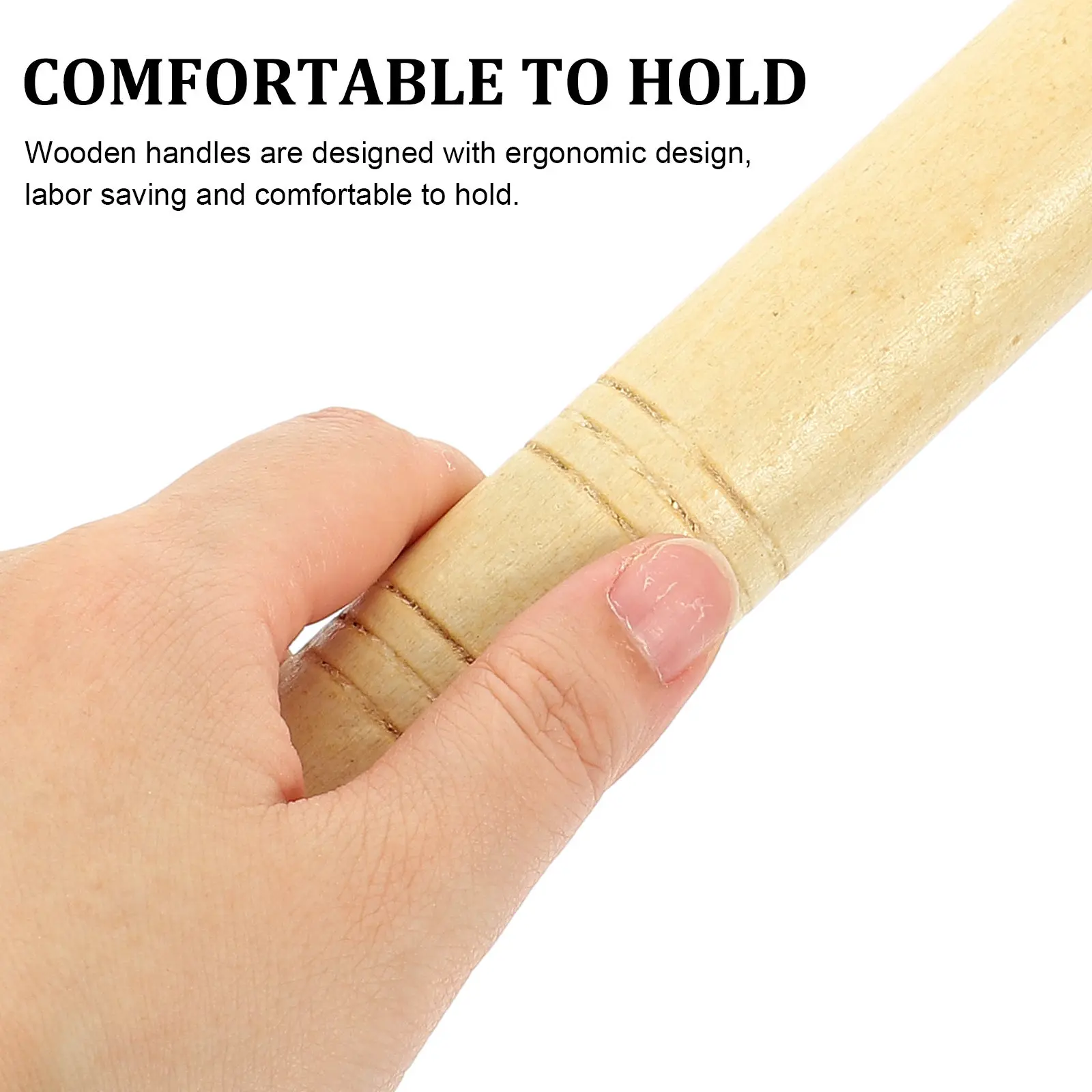 5Pcs Wooden Handle for Shovels Hoes Sickles Replacement Farm Tool Garden Accessories Lightweight Reliable Long Service Life Wood