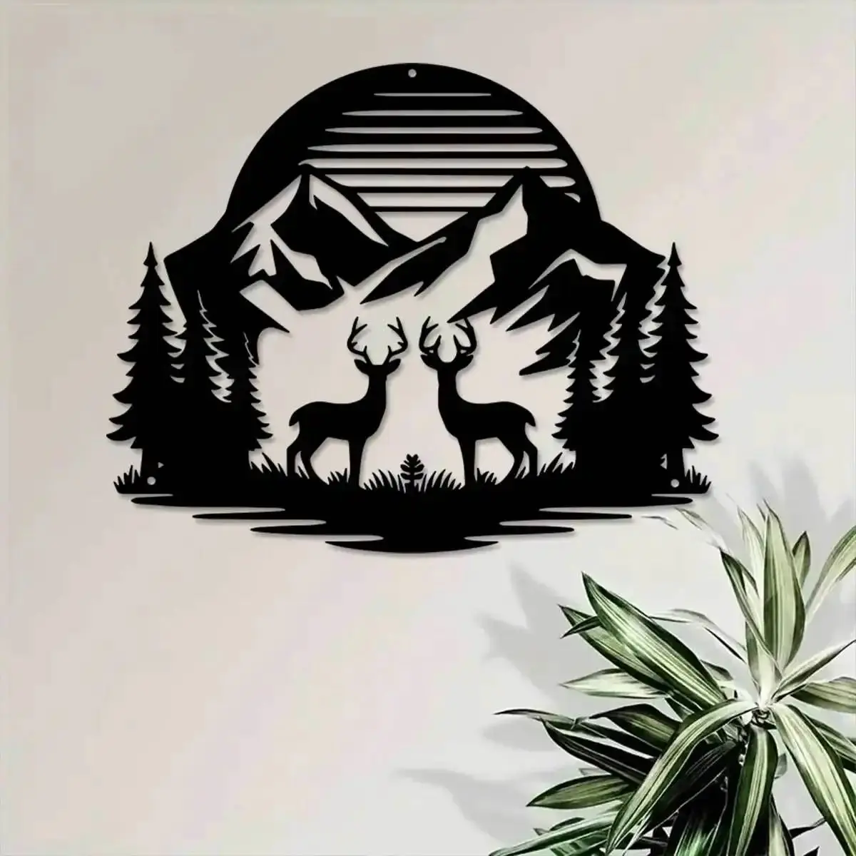 CIFBUY Metal Wall Art Forged Iron Ornament Interior Decoration For Home Living Room Hanging Decor Display