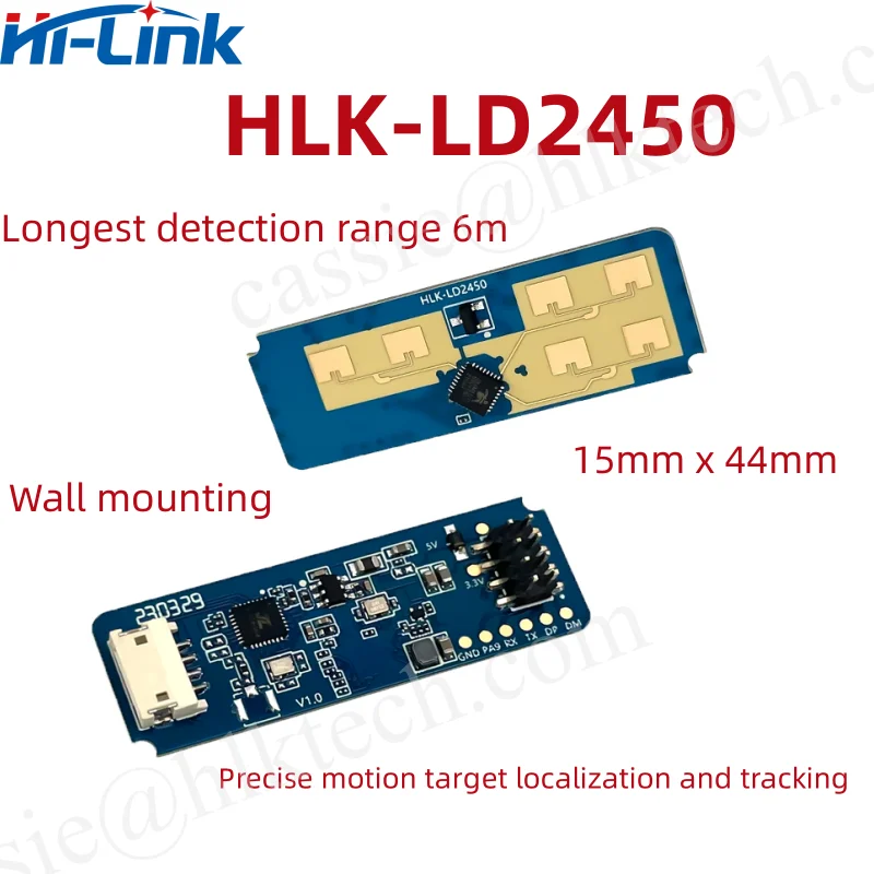 Hi-Link HLK-LD2450 24G MmWave Human Micro-Motion And Moving Detection Ranging Speed Tracking Module To Replace PIR In 6M