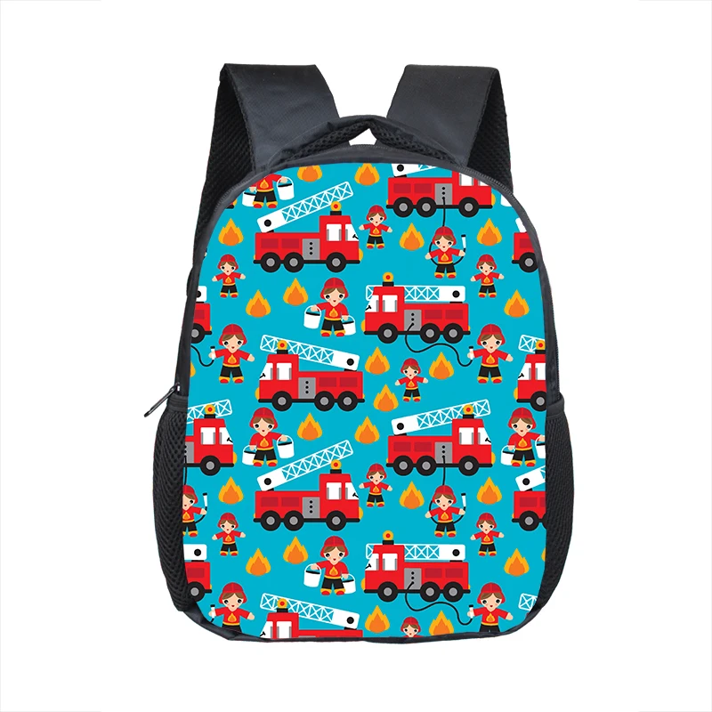 Mochila de camión/ambulancia/coche/Tractor para niños, Bolsa Escolar de jardín de infantes, mochila de excavadora con estampado de dibujos animados para niños y niñas