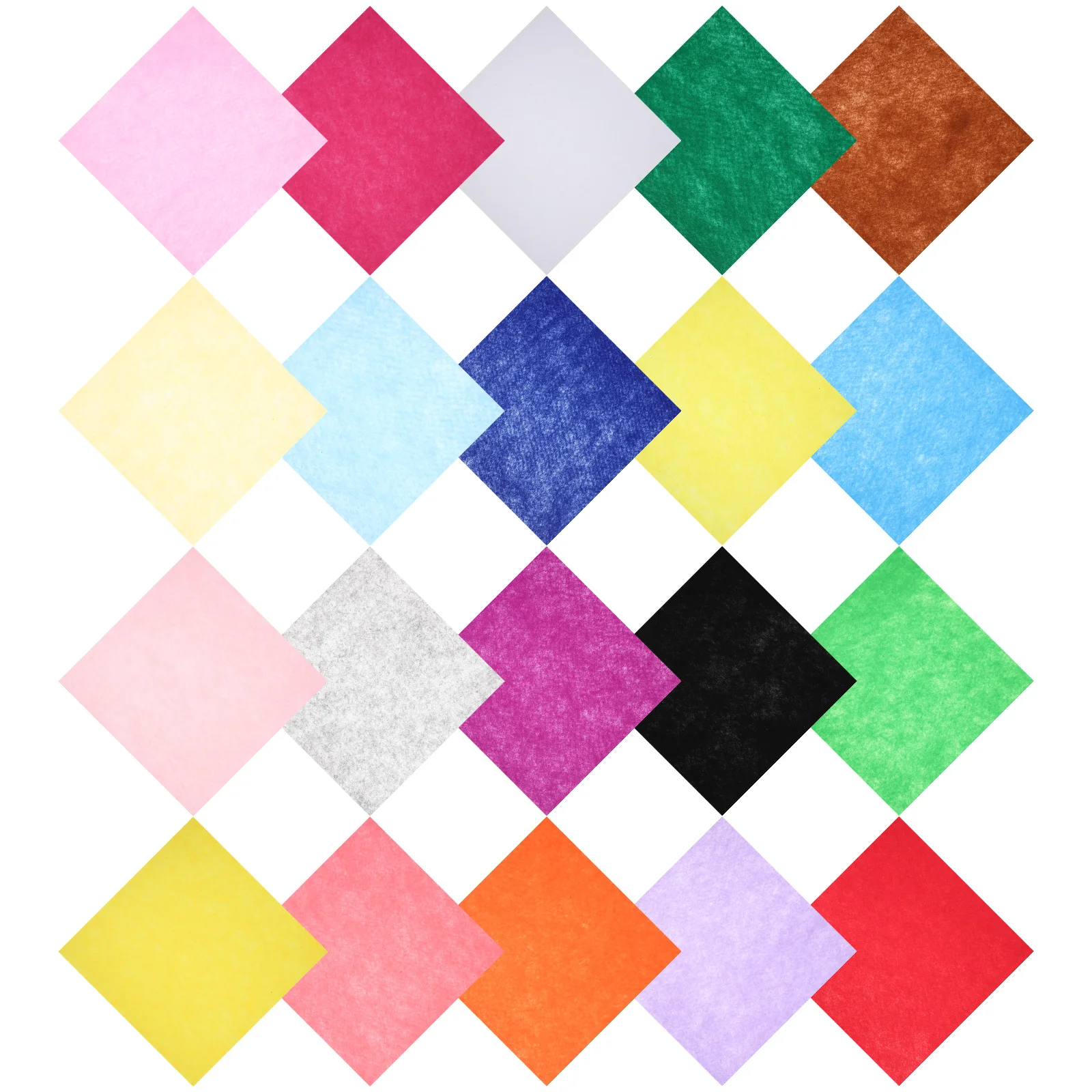 

20 Pcs Colored Nonwoven Fabric Sheets Felt Cloth Craft Thin DIY Patchwork H made Supply Art Class Sewing Projects Kids