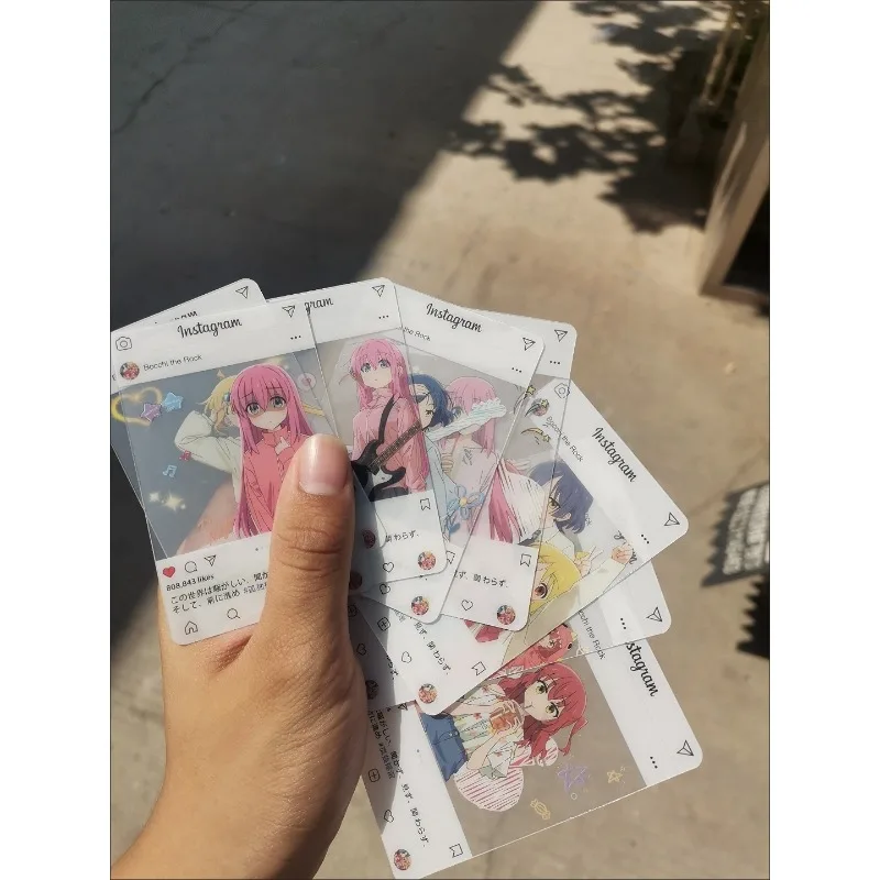 8Pcs/Set Cartoon Kawaii Anime Three-Inch Photo Props Diy Cartoon Pvc Transparent Card Collection Card Birthday Gift