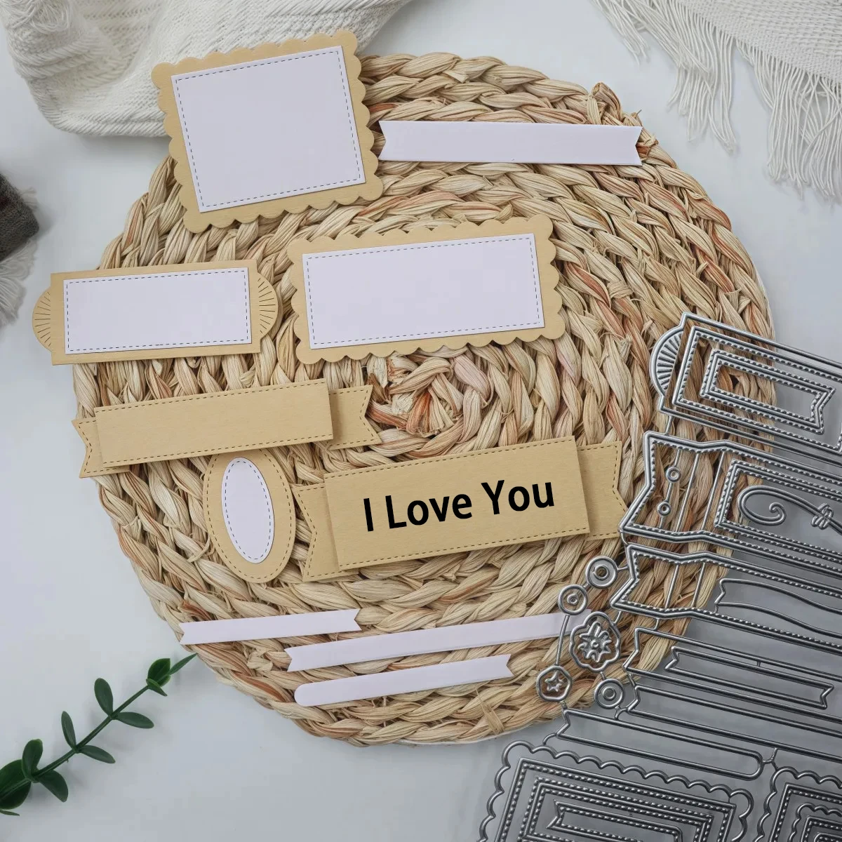Banner Label Bookmark Scrapbooking Cutting Die Embossing Mold Knife Mould Blade Punch Stencils Handicrafts Dies 2024