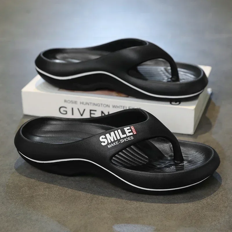 

Лето 2023, новые модные легкие пляжные тапочки на толстой подошве, сандалии без шнуровки, удобные домашние тапочки из ЭВА