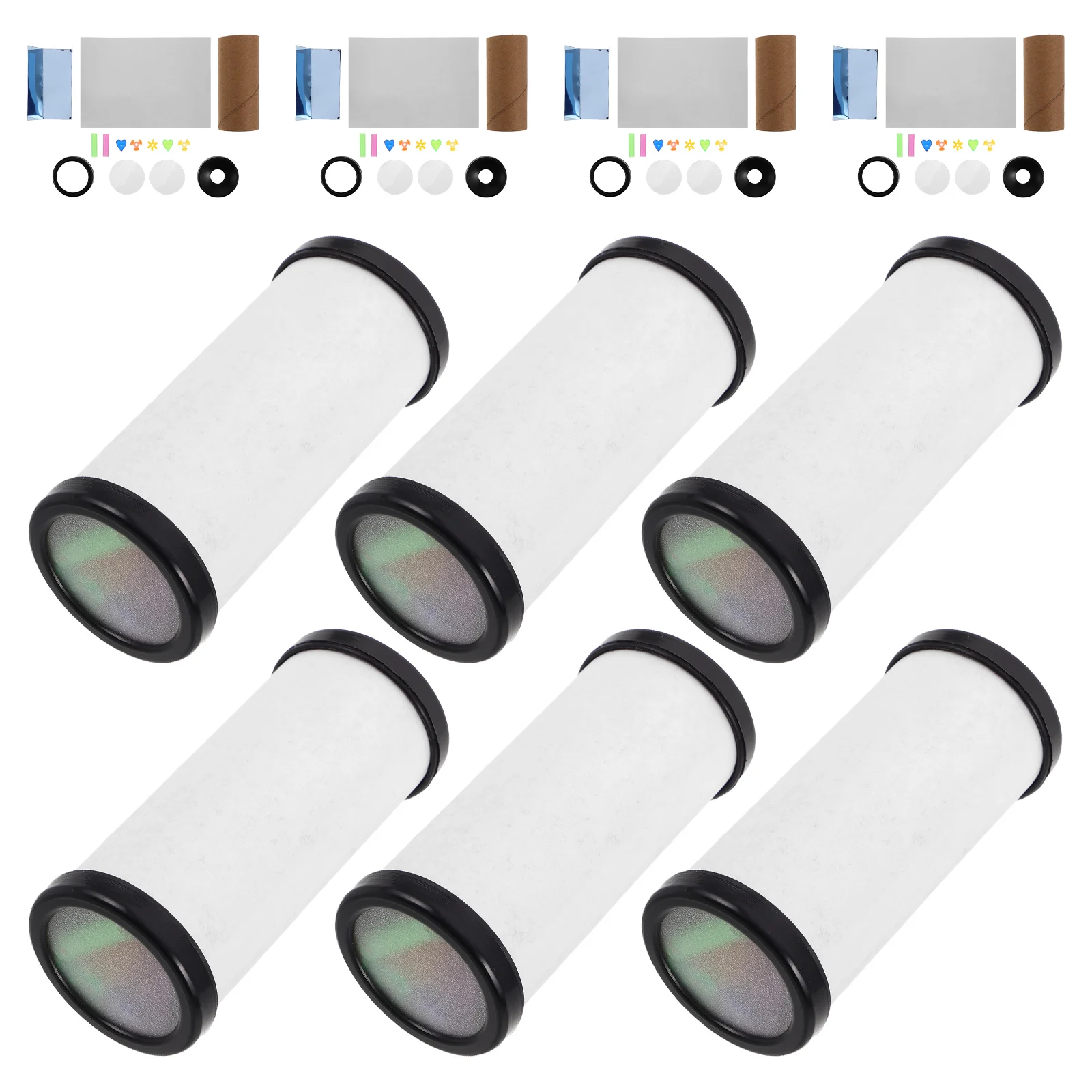 

10 Sets Kaleidoscope Kit Kids 8x3CM Paper Plastic Toys Blank Decorative Portable Kaleidoscopes For Decor Educational Playthings