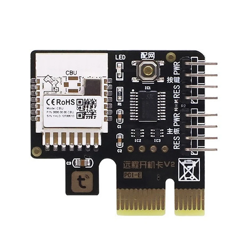 Smart-Tuya ordinateur interrupteur de réinitialisation de l'alimentation carte PCIE ordinateur à distance carte de démarrage APP télécommande pour Google Home/Amazon Echo