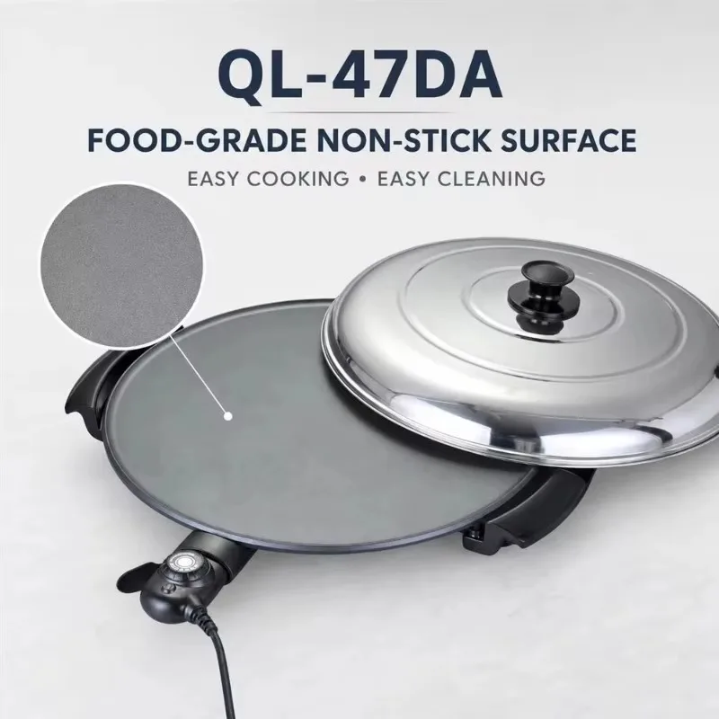 QL-47DA Electric Arabic Bread Maker 47cm Large Non Stick Griddle for Pita Saj Markook and Khubz