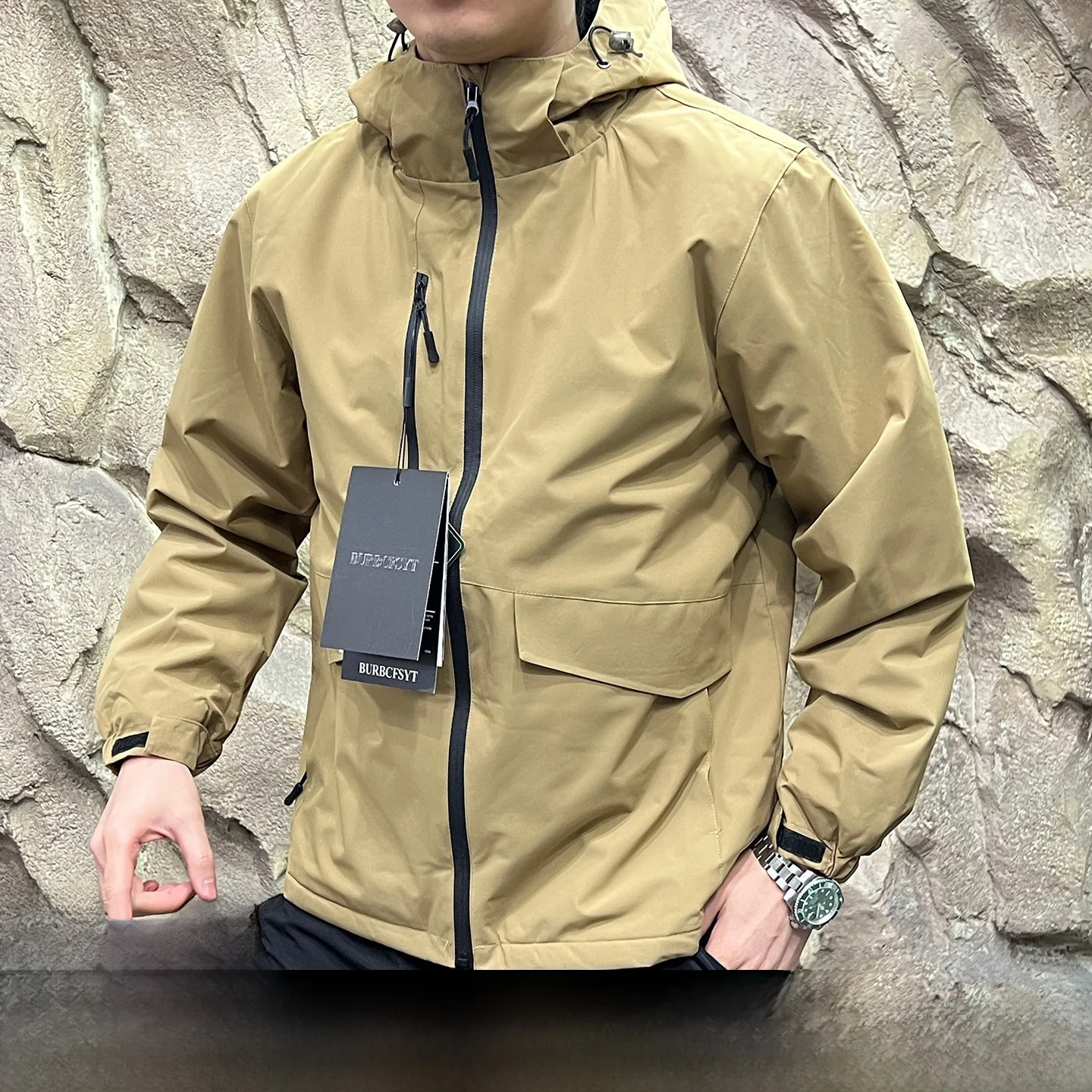 

Уличное мужское элитное осенне-зимнее пуховое пальто Jaet, ветрозащитное водонепроницаемое молодежное пальто с капюшоном, подходит для длинного свека