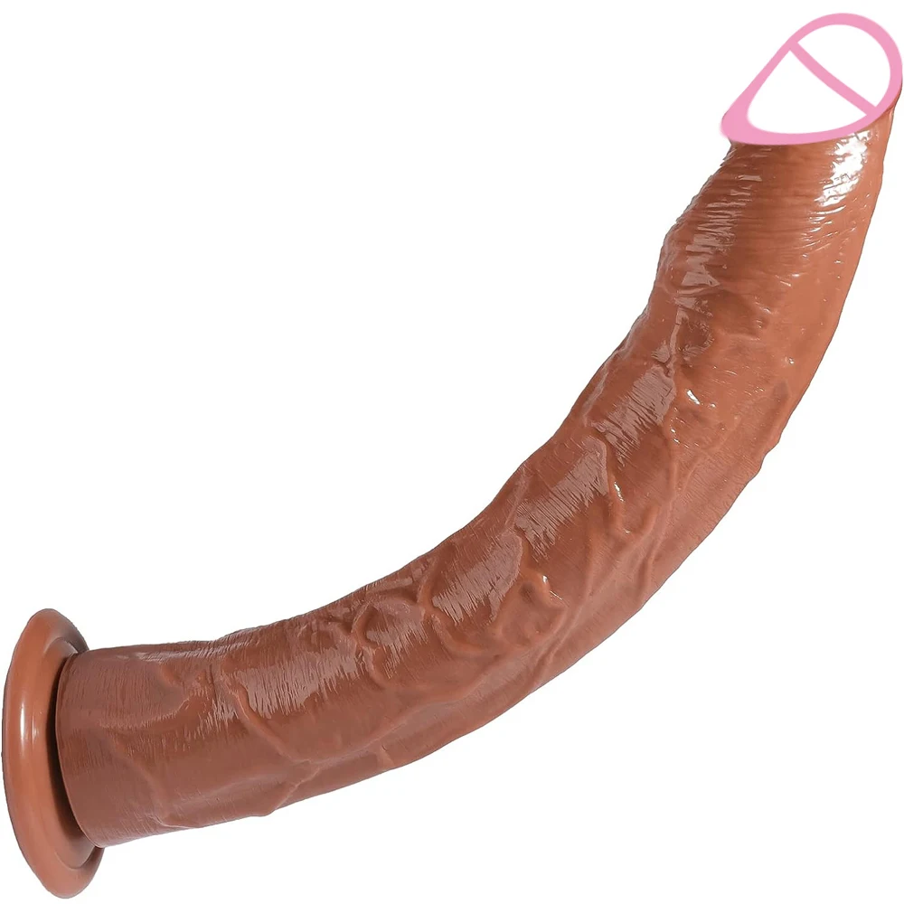 Super Long Realistic Dildo Big Penis Anal Butt Plug with Small Glans Vagina Stimulator Fake Dick Sex Toys for Women Men Gay