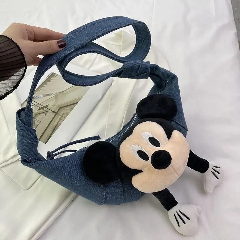 

New Disney Kawaii Anime Mickey Mouse Crossbody Bag Cute Sweet Cartoon Cowboy Action Figure Shoulder Bag Lovely Gifts for Girls