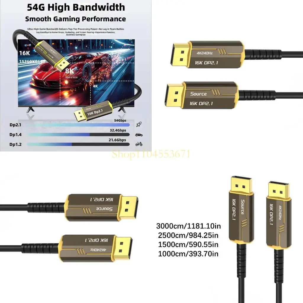

Best Seller Advanced Fiber Opticals Cable Delivers 16K 8K Clarities 54Gbps Speed For Gaming Rigs Workstations