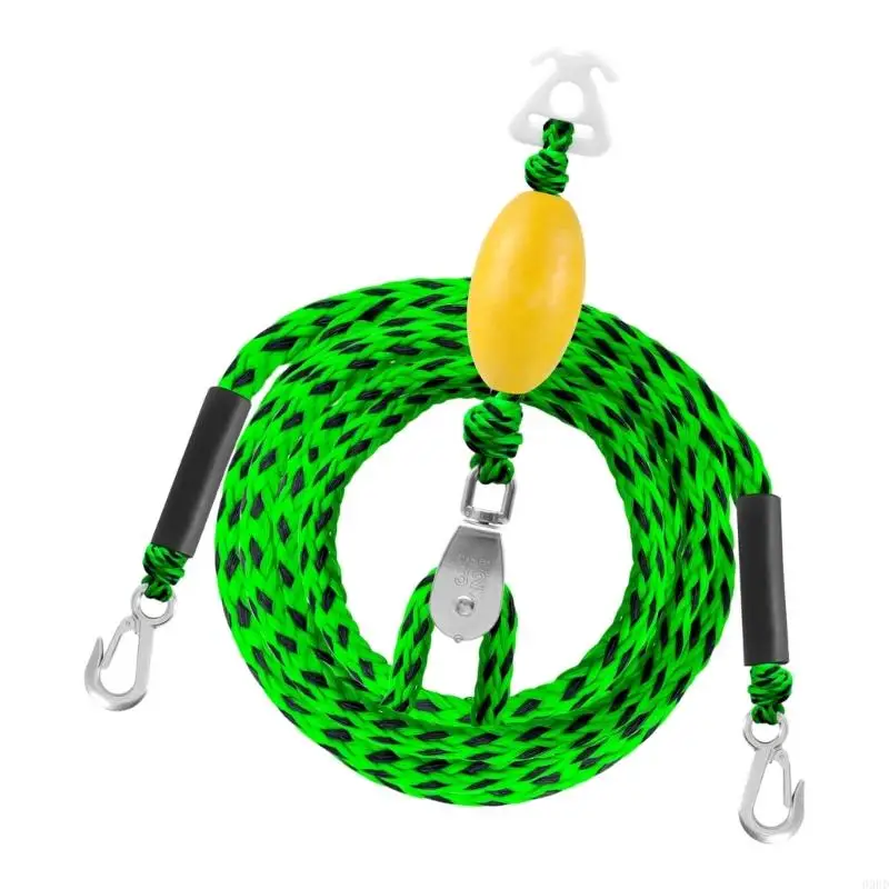 17FT Heavy Duty Doppel Haken Zugseil Zugband Abschleppseil Abschleppschnur mit Schaumstoffen Schwimmer für Wassersport und 69HD – Detail 5