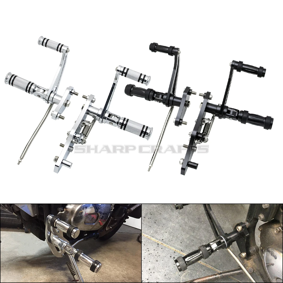 For KAWASAKI VN800 Vulcan 800 VN800A 1995-2006 Motorcycle Accessories Forward Control Footpegs Complete Foot Pegs CNC Aluminum