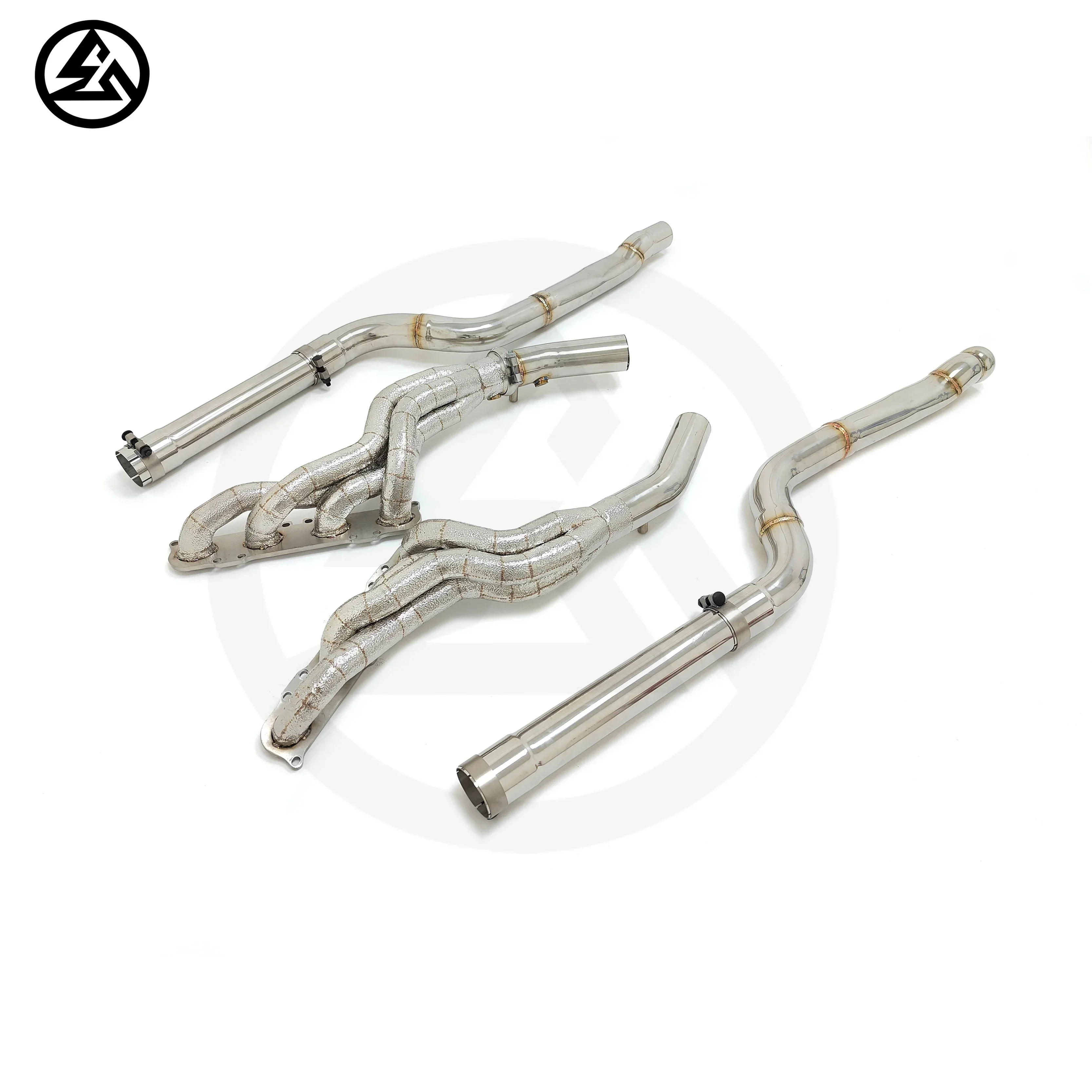 CSZ Tuning Exhaust System For Mercedes Benz C63 AMG W204 6.2L V8 Long Tube Headers Manifold