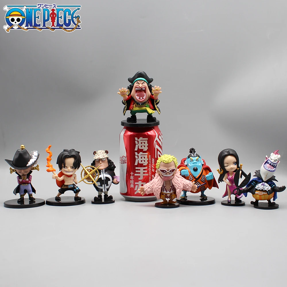 8cm One Piece Oka ShichibukaiAnime Figure Q Ver Mihawk Kuma Hancock Moria Teach Doflamingo Collection Model Figurine Toys Doll