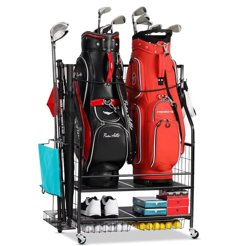 

Outdoor Sports Equipment Golf Clubs Ball Storage Rack Garage Accessories Metal Screen Display Rack