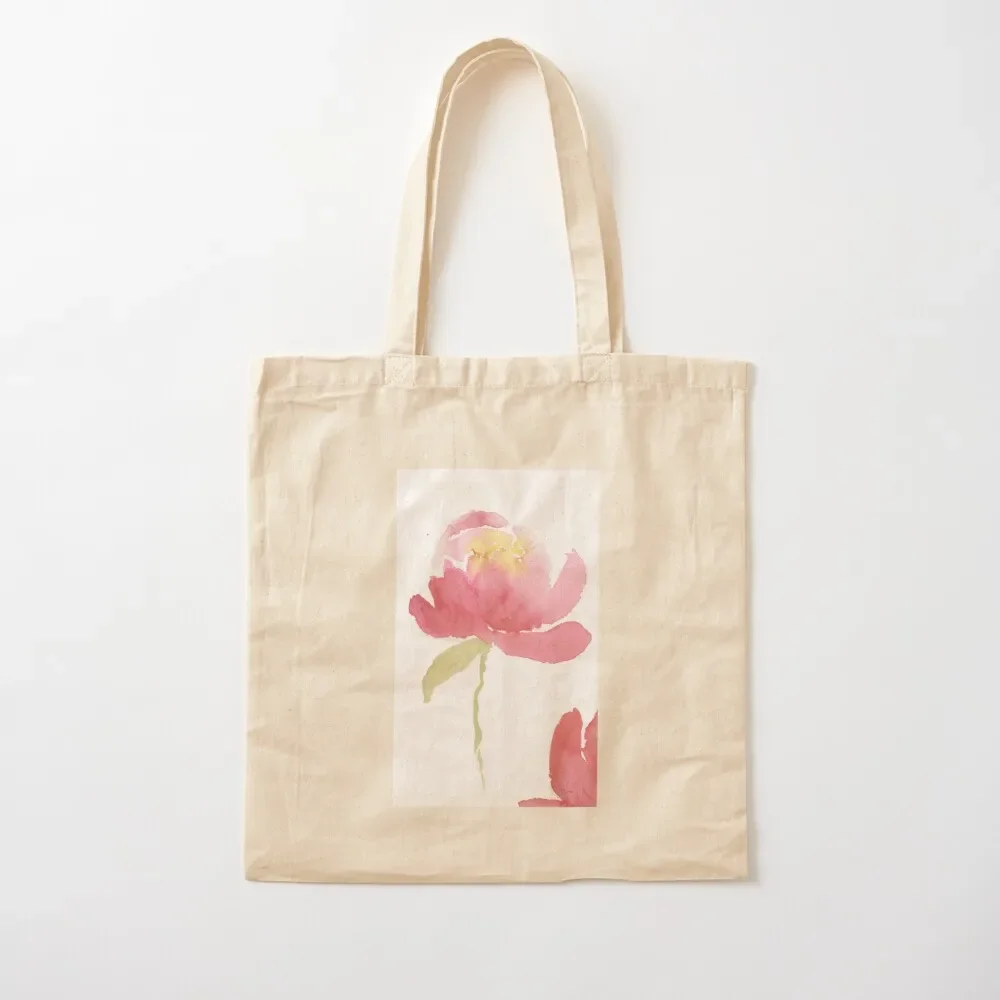 

Watercolor Peony Tote Bag Women's shopping bag tote bag men's canvas shopping