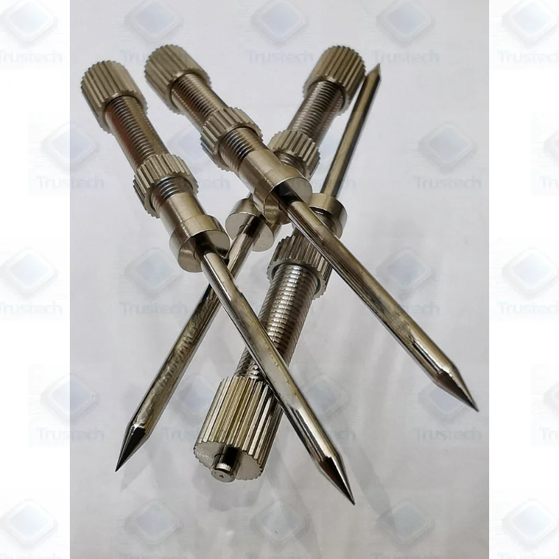 Original screw probe, thread testing needle, spring telescopic steel needle, 186-2B silver tip long-stroke fixture needle