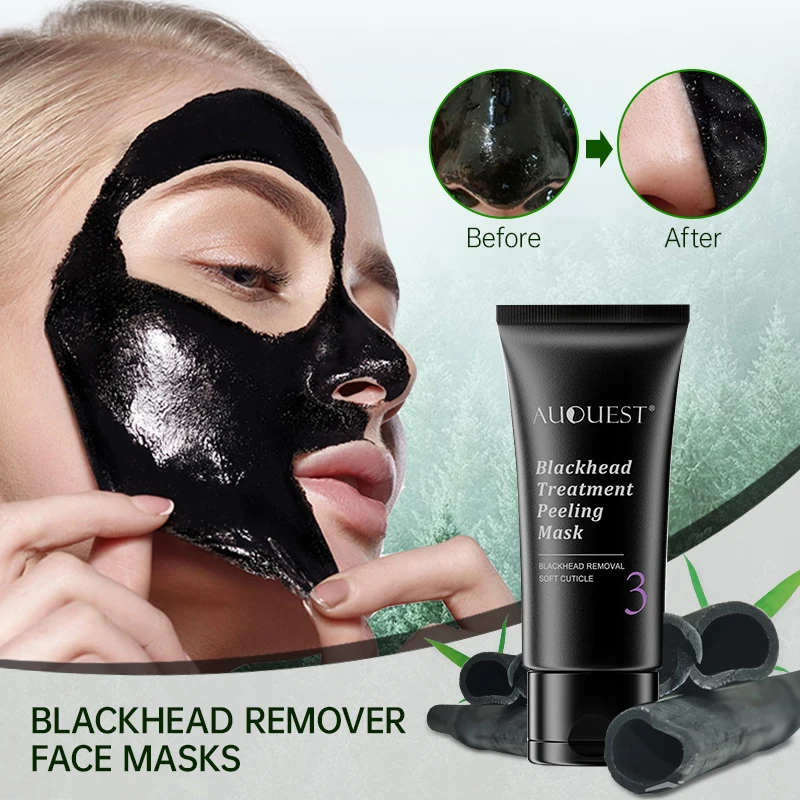 Bamboo Charcoal Blackhead Remover Mask Face Black Dot T-zone Nose Cleaning Women Men Black Head Removal Facial Masks Skin Care