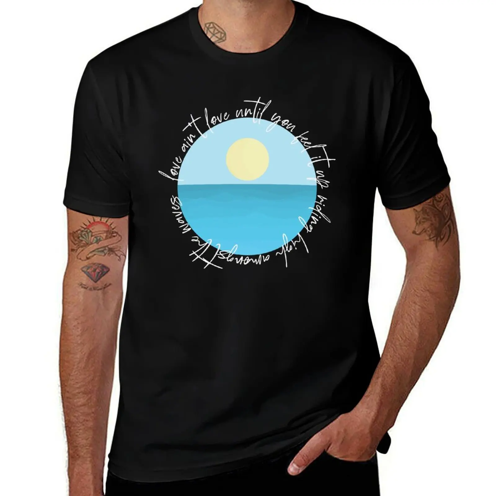 

Amongst the Waves - light text T-Shirt graphic shirts rapper graphic tees designer shirts topping mens clothing