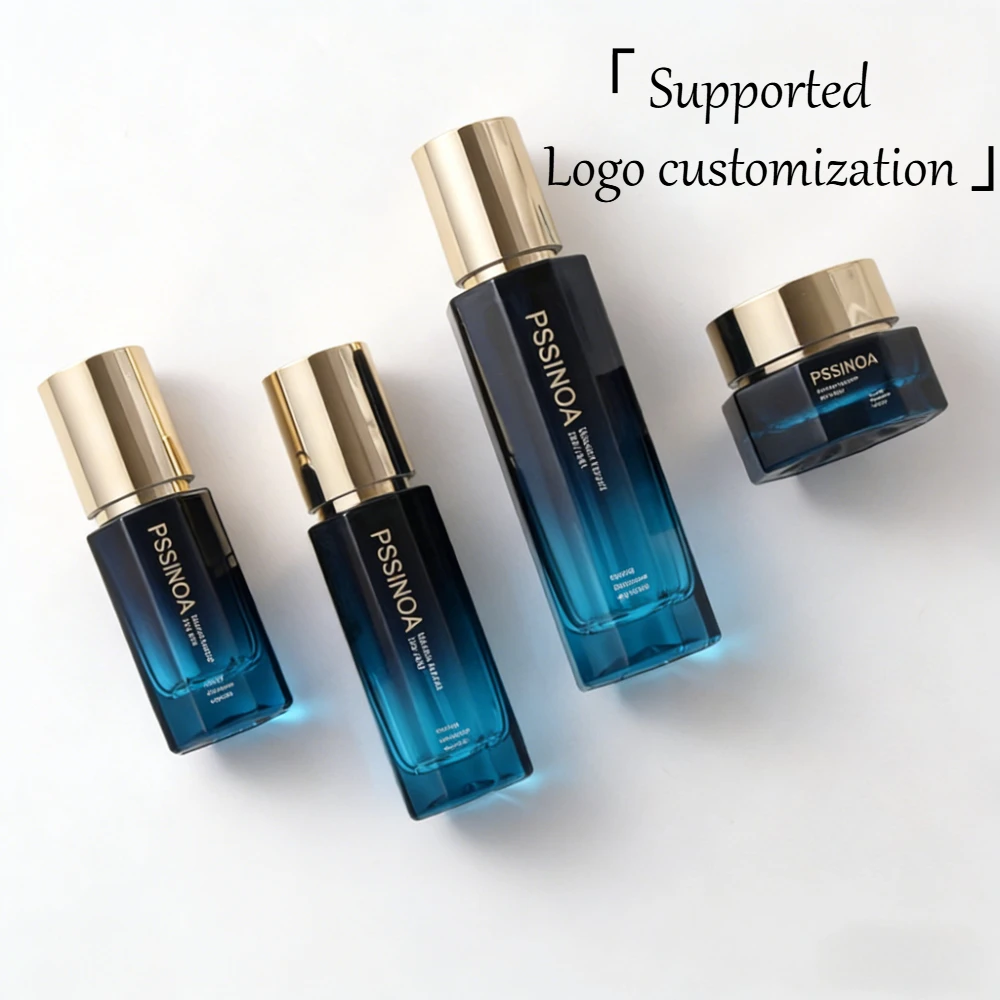 6 Stück Hochwertige Parfüm-Sprühflaschen in Blauem Farbverlauf, Reise-Kosmetikflaschen, Nachfüllbare Hautpflege- und Make-up-Aufbewahrung – Detail 2