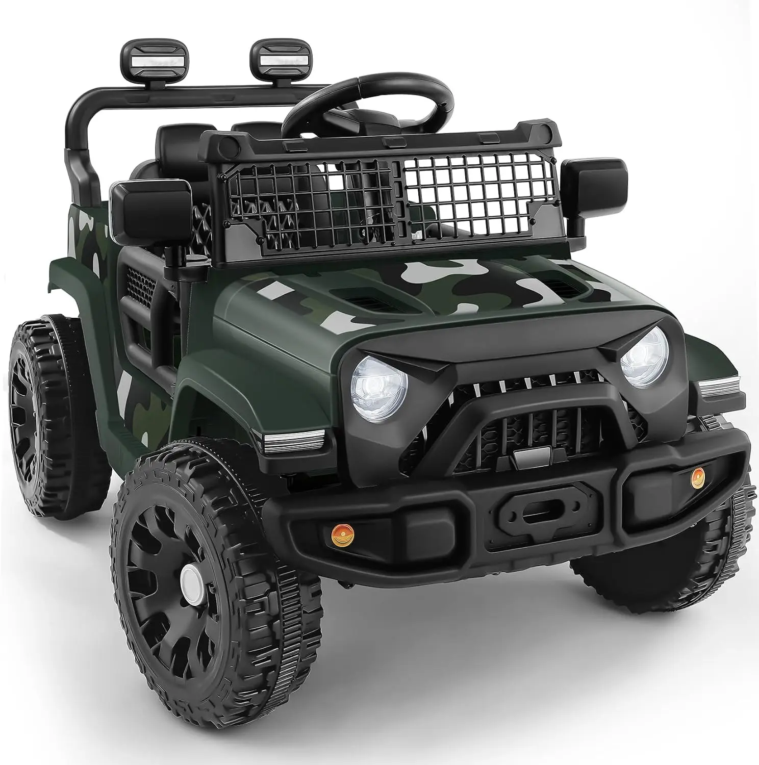 Ride On Car, Bluetooth Toys for Toddlers, 12V Kids Battery Powered Vehicle w/Remote, 3.5 mph Off-Road Truck, 3 Speeds