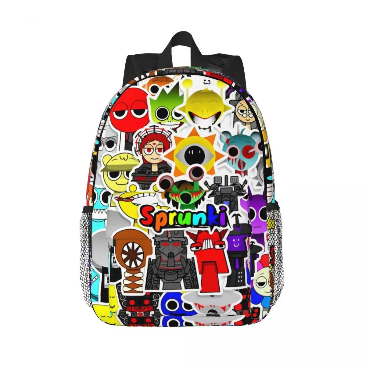 

Custom Cartoon Game Sprunki Incredibox Backpacks Teenager Bookbag Students School Bag Travel Rucksack Shoulder Bag 15 inch
