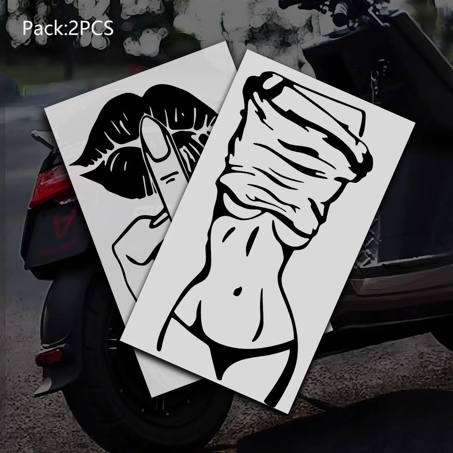 

Sexy Lips Vinyl Decal Sticker for Motorcycle & Car, Kiss Style Cut Sticker Universal Body Window Helmet Decoration