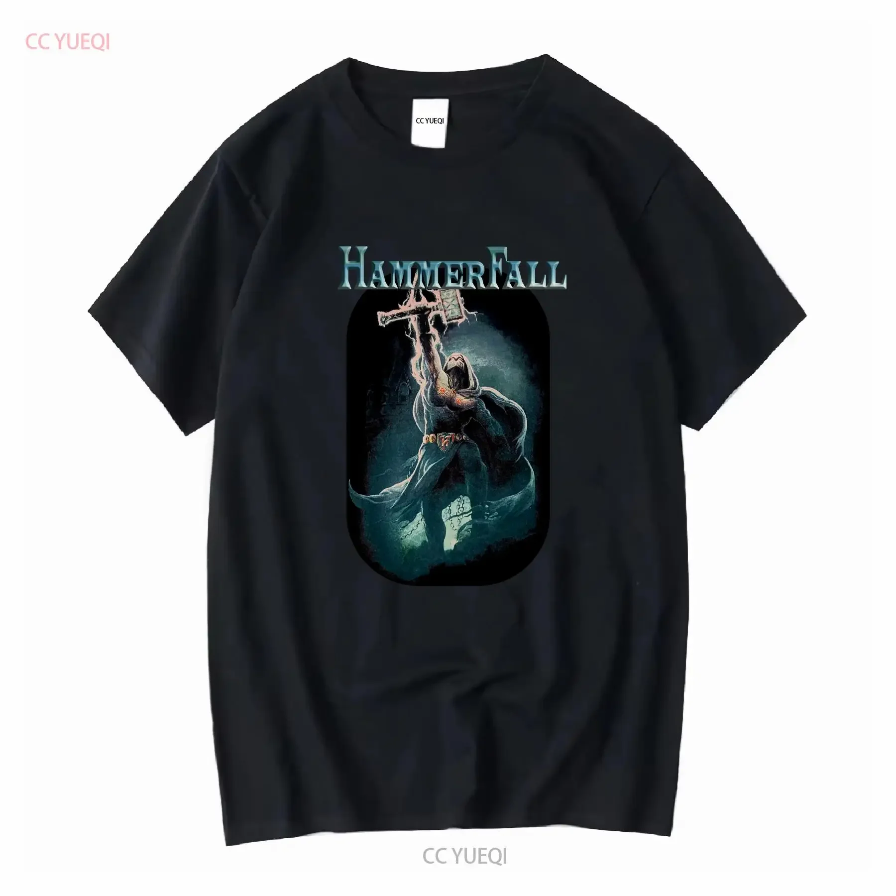 hammerfall hammer high T Shirt vintage Washed Stylish graphic Top For Everyday Wear homme designer clothes Casual Slightly