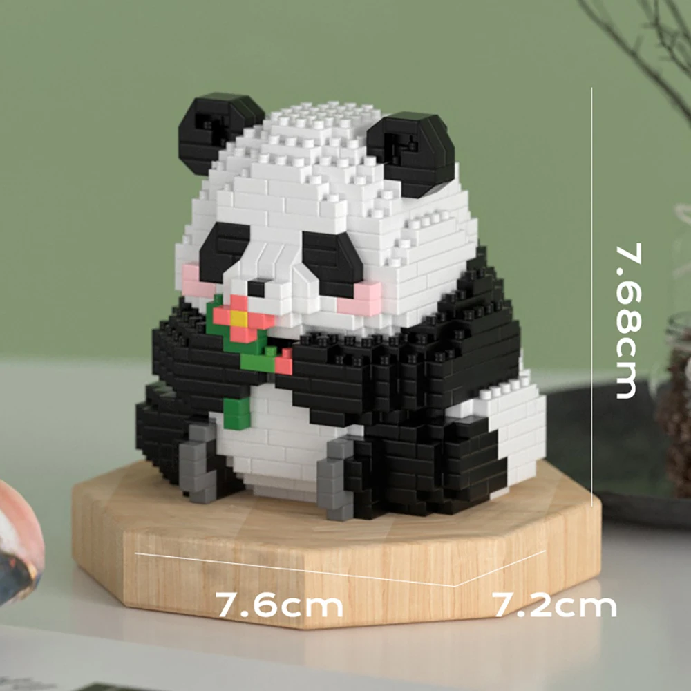 Panda Micro Building Block Nano Blocks 3In1 Model Cute Animal Mini Bricks Figure Toys for Kid Birthday Gifts Model Building Kits