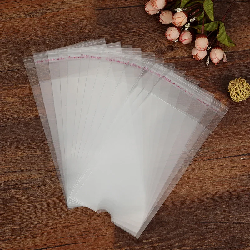 Imagem -03 - Bolsa de Selo Autoadesivo Transparente com Furo de Mão Clear Sock Packing Bags Opp Plastic Socks Bolsa Embalagem 400 Pcs