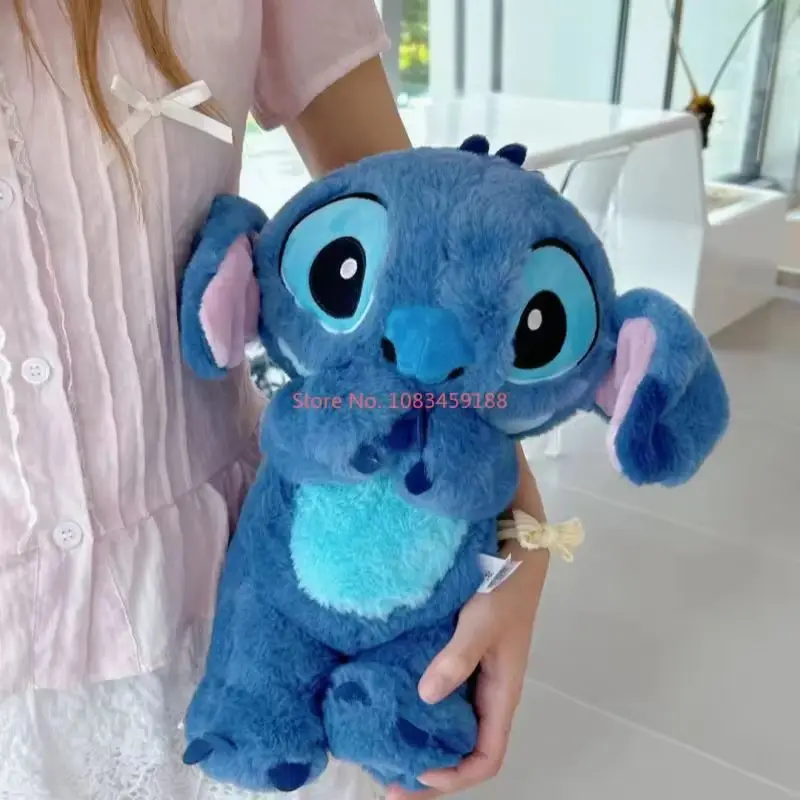 Disney Stitch Music Light Sleep Doll Breath Child Peluche Lilo&Stitch Kawaii Soothes Toy Anime Baby Toy Model Kid Birthday Gift