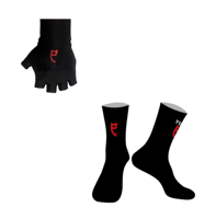 2024 TUDORful Team BLACK One Pair Half Finger Cycling Gloves + ONE PAIR CYCLING SOCKS